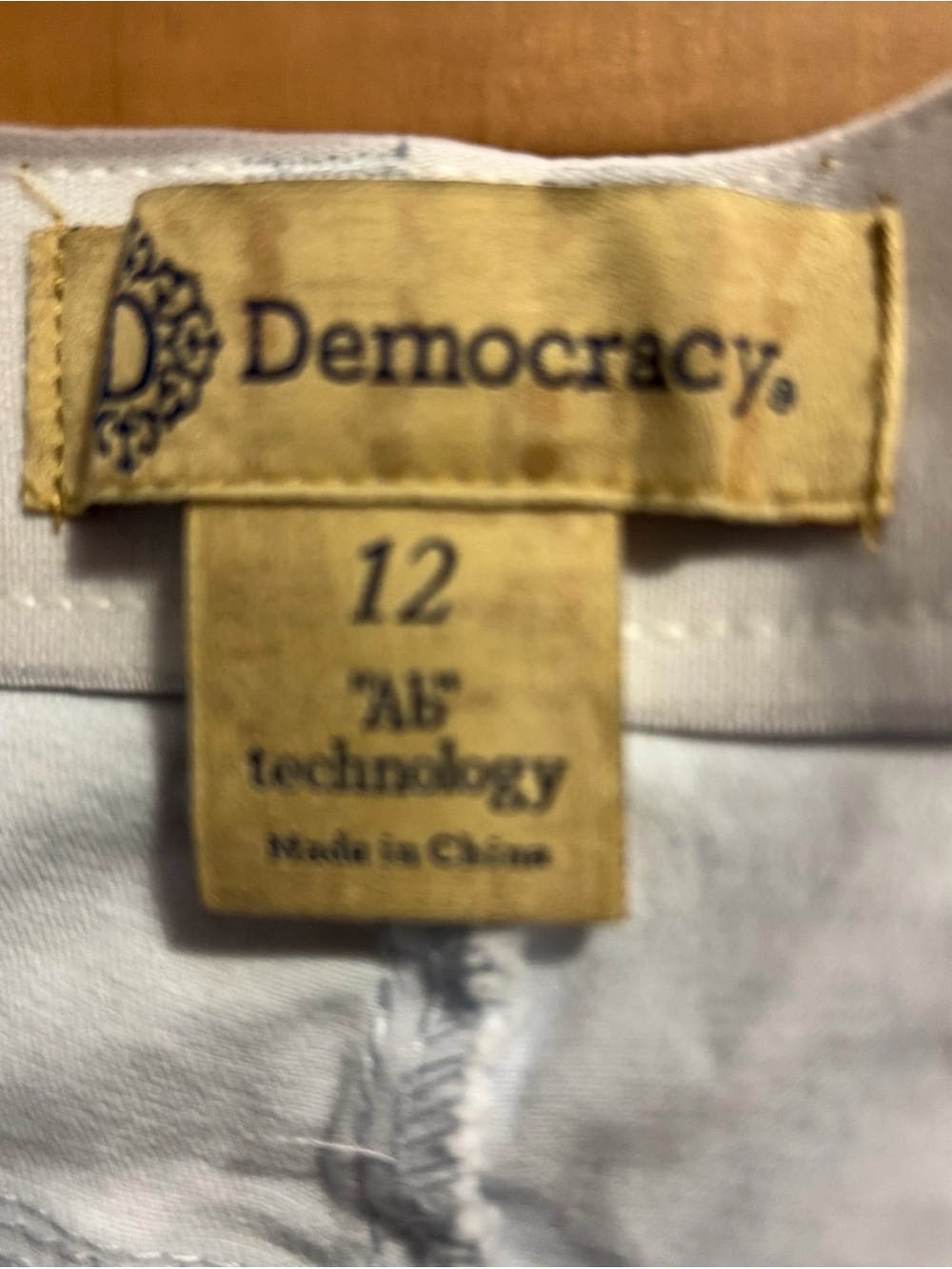 Democracy Light Blue & White Camo Shorts Size 12 - Picture 4 of 6